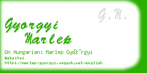 gyorgyi marlep business card